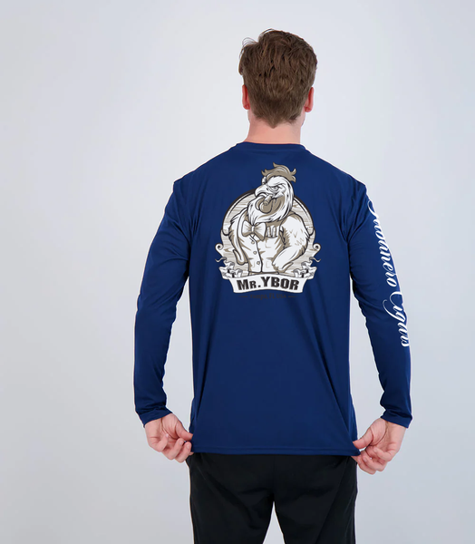 Mr Ybor Long Sleeve Shirt Navy Blue